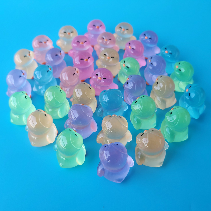 夜光企鹅树脂模型小摆件