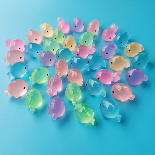 夜光胖胖鱼迷你小摆件