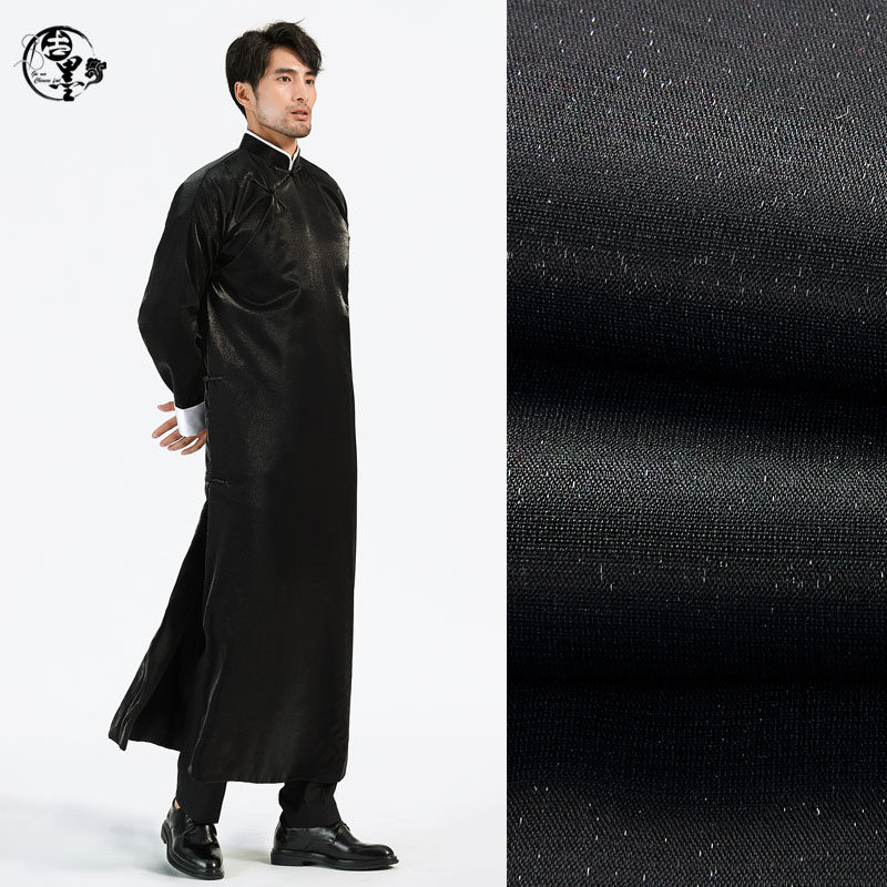 中国风复古相声大褂男生长衫舞台宴会表演装宽松中式伴郎服长袍