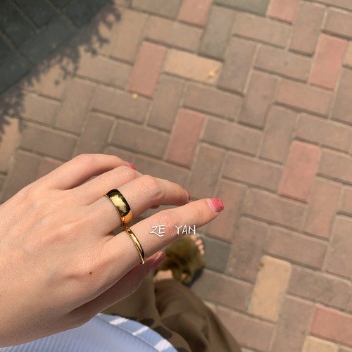 设计重工不掉色素圈黄金ZEYAN