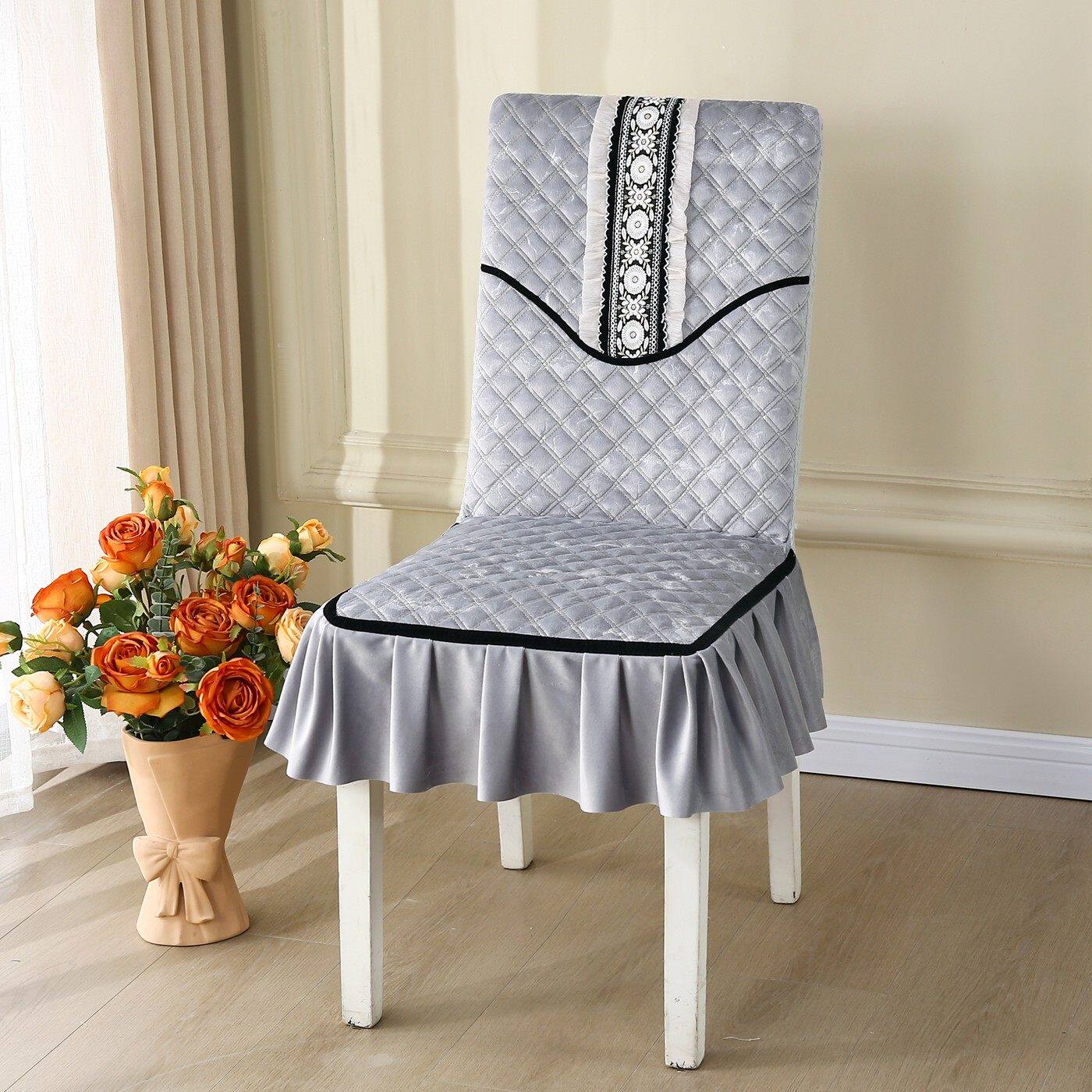 餐椅套桌布坐椅垫餐厅中式现代家用椅子罩夹棉简约通用连体四季垫