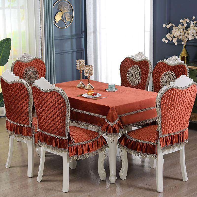 四季餐桌布艺套餐椅子子板凳椅垫椅子欧式均餐用套装靠背套罩坐垫