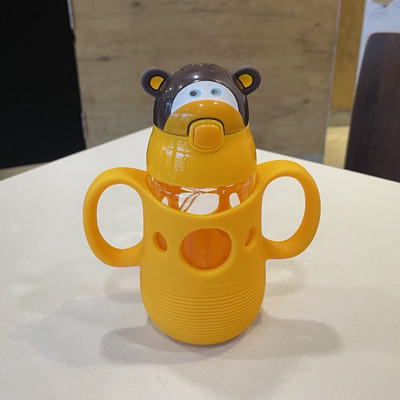 萌楚楚 MON-84331 84329 儿童宝宝学饮杯防呛水壶玻璃吸管水杯