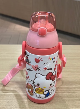 日本 skater 斯凯达 凯蒂猫 KT 儿童水壶幼儿园吸管防漏水杯SSPV4