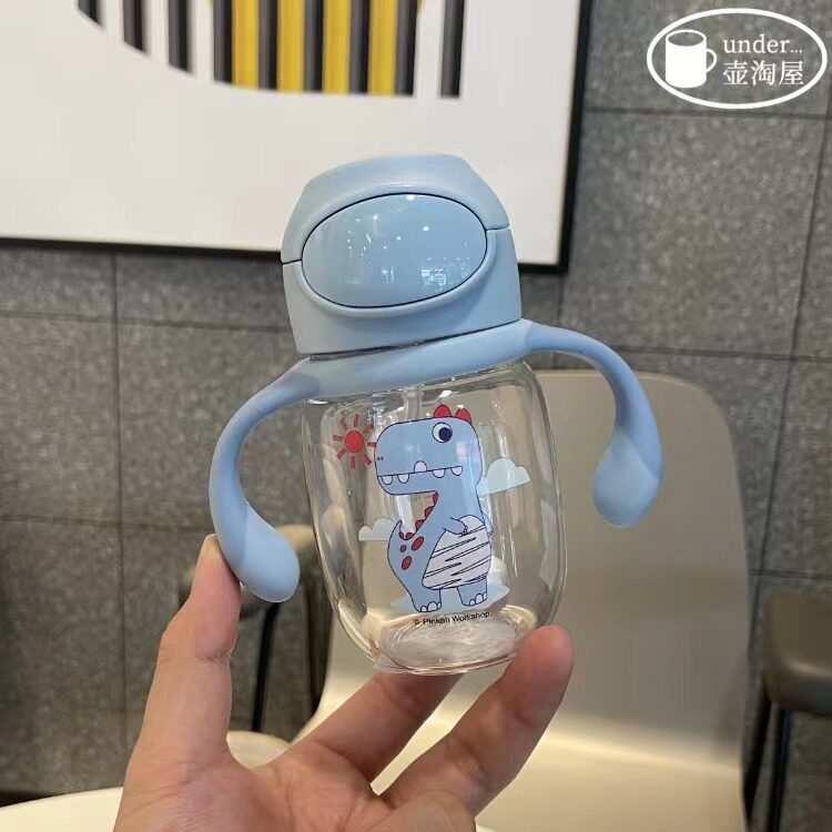 小比咔 TMY-4433 婴幼儿童吸管双耳学饮杯 防漏防摔手柄水杯水壶