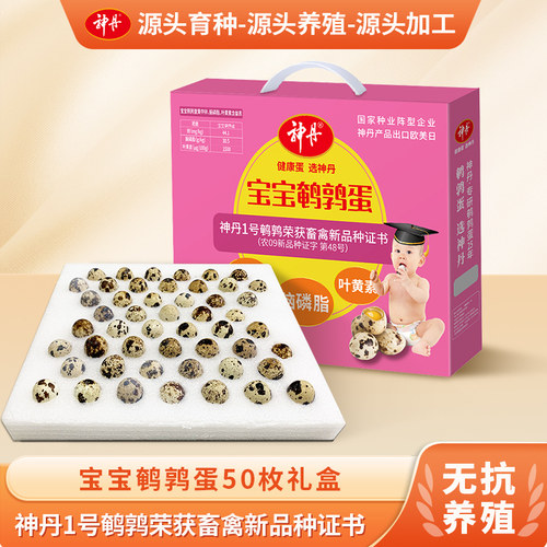 神丹新鲜鹌鹑蛋50枚营养辅食