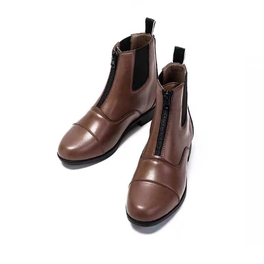 夏季透气超纤马术短靴儿童成人男女骑士比赛训练透气耐穿马术靴