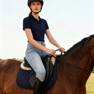 牛仔马裤高腰显瘦弹力马术裤修身马术运动裤男女透气马裤骑士裤
