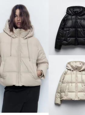 百搭保暖仿皮短款棉服夹克外套