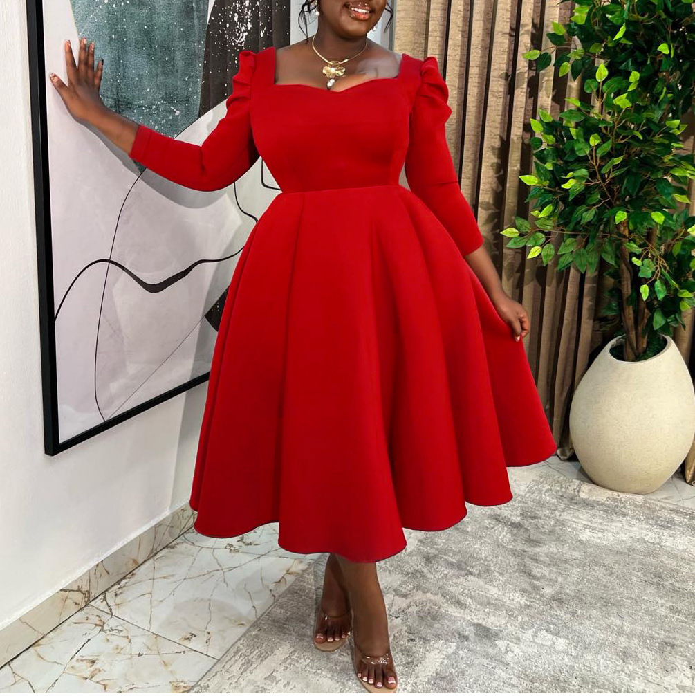 秋冬新款女装礼服非洲连衣裙 autumn clothes plus size dresses