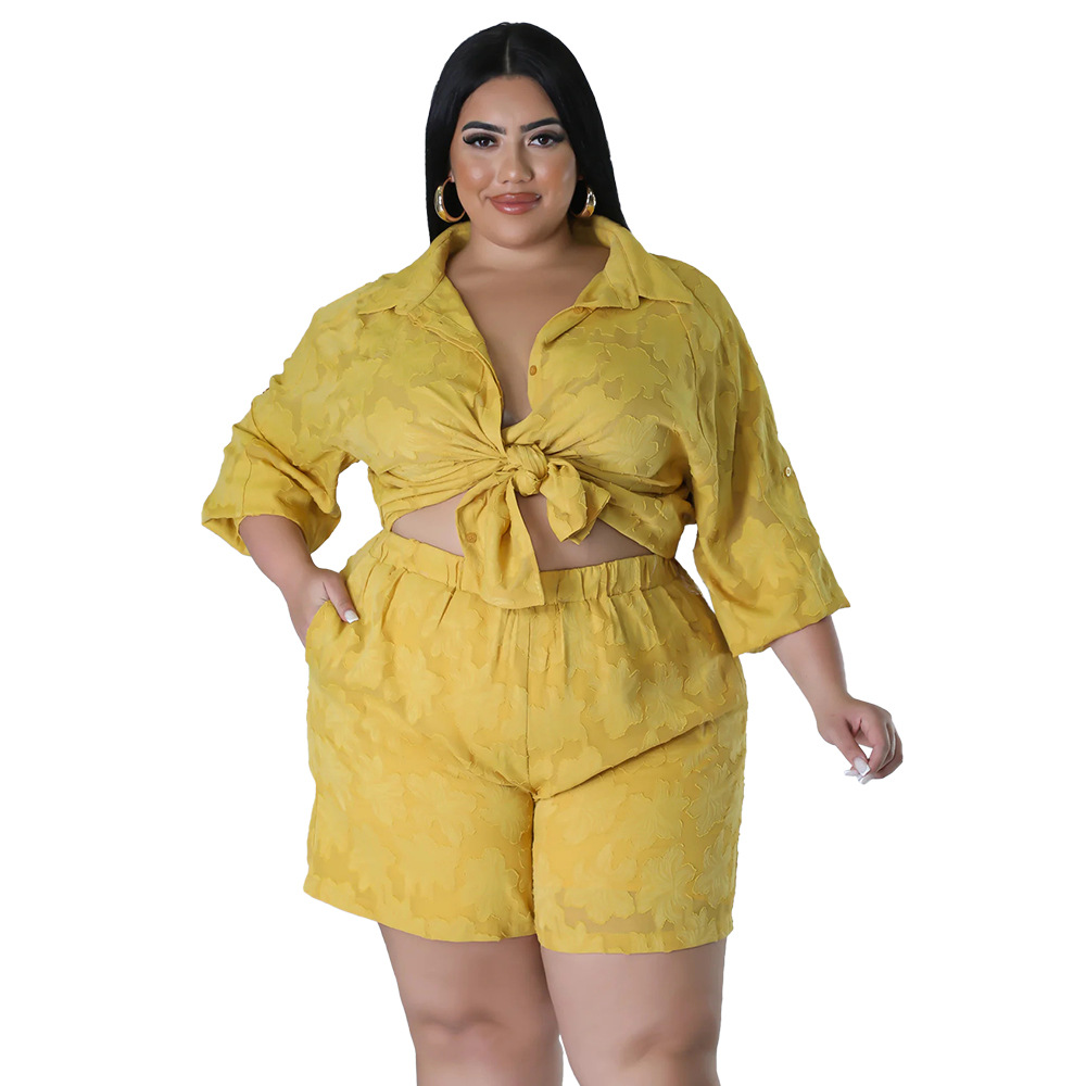 4XL plus-size summer ladies oose two piece suit big size