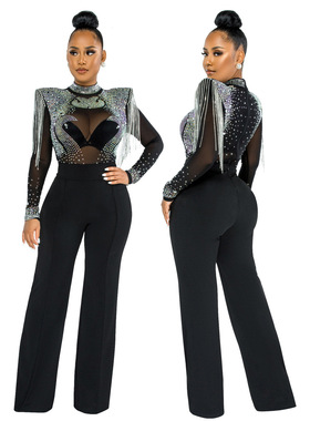 fat women plus big size Party piece Jumpsuit rompers ladies