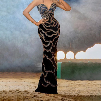 evening party dress women sexy night club dress long 礼服裙