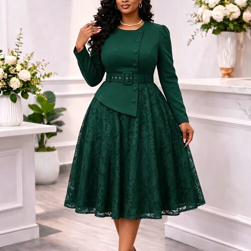 非洲中长款裙大码女装 African female dress OL dress plus size