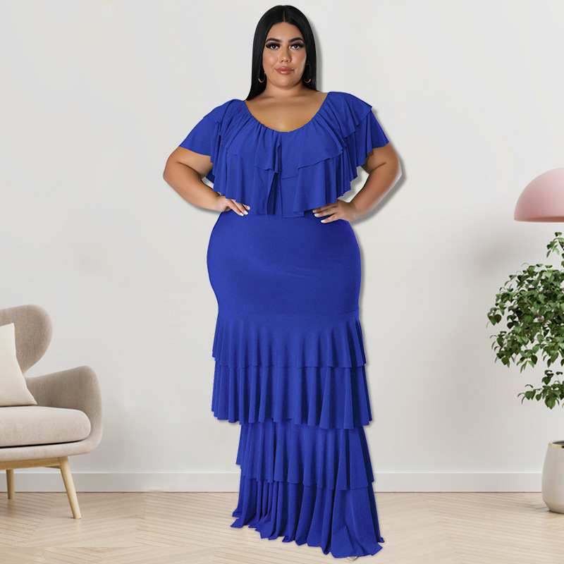 2023 autumn plus big size fat ladies long dress loose dress 女装/女士精品 连衣裙 原图主图