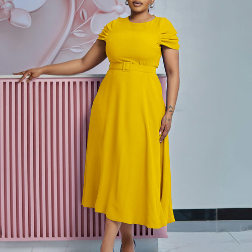 欧美风时尚纯色时尚不规则裙