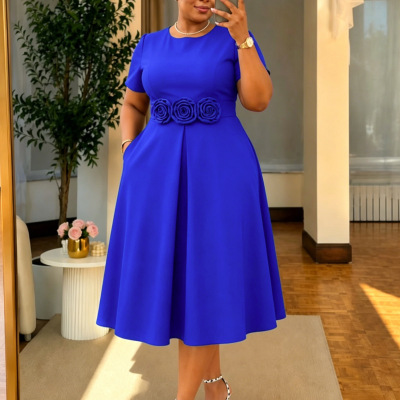 非洲连衣裙职业女性服装大码裙 African female dress OL clothes