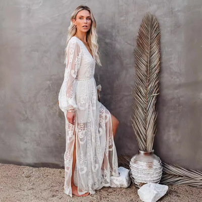 evening party dress women white long maxi night club 大码裙