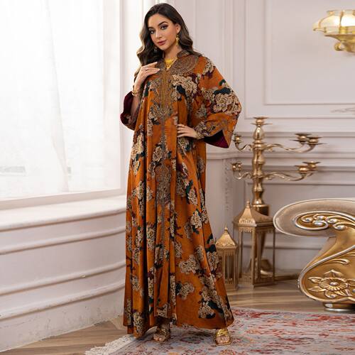 African female dress long maxi party dresses print lady gown