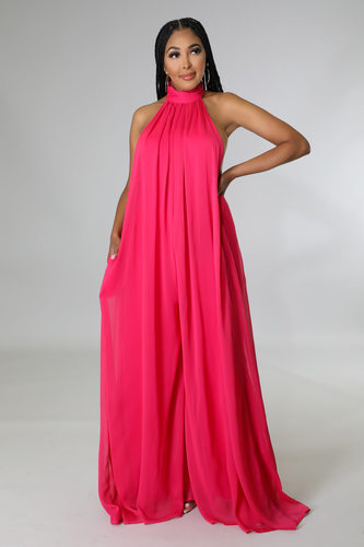 European fashion women jumpsuits long pants Wide-legged pant - 封面