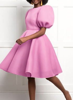 Big Size Women Party Dress White Color 大码连衣裙女非洲女装