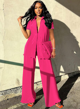 fat women suits Autumn Winter Clothing shirts+pants set blue