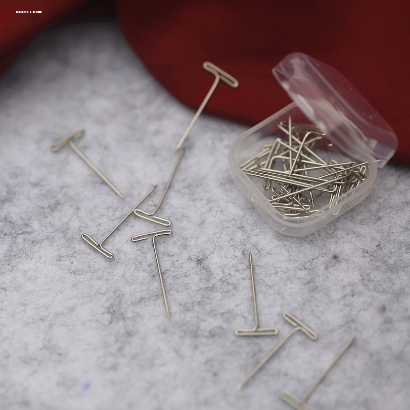 diyT型针定位针定型针不锈钢T形针假发毛衣披肩固定针