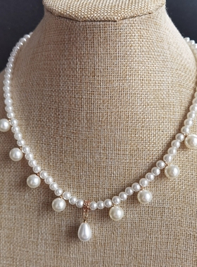 古风软璎珞南瓜珠项链汉服少女唐风明制坦领柯子配饰