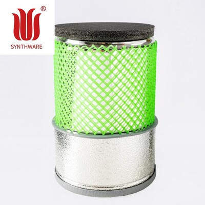 欣维尔SYNTHWARE 筒型杜瓦瓶 带盖子 底部铝壳上端外部塑料网 F11