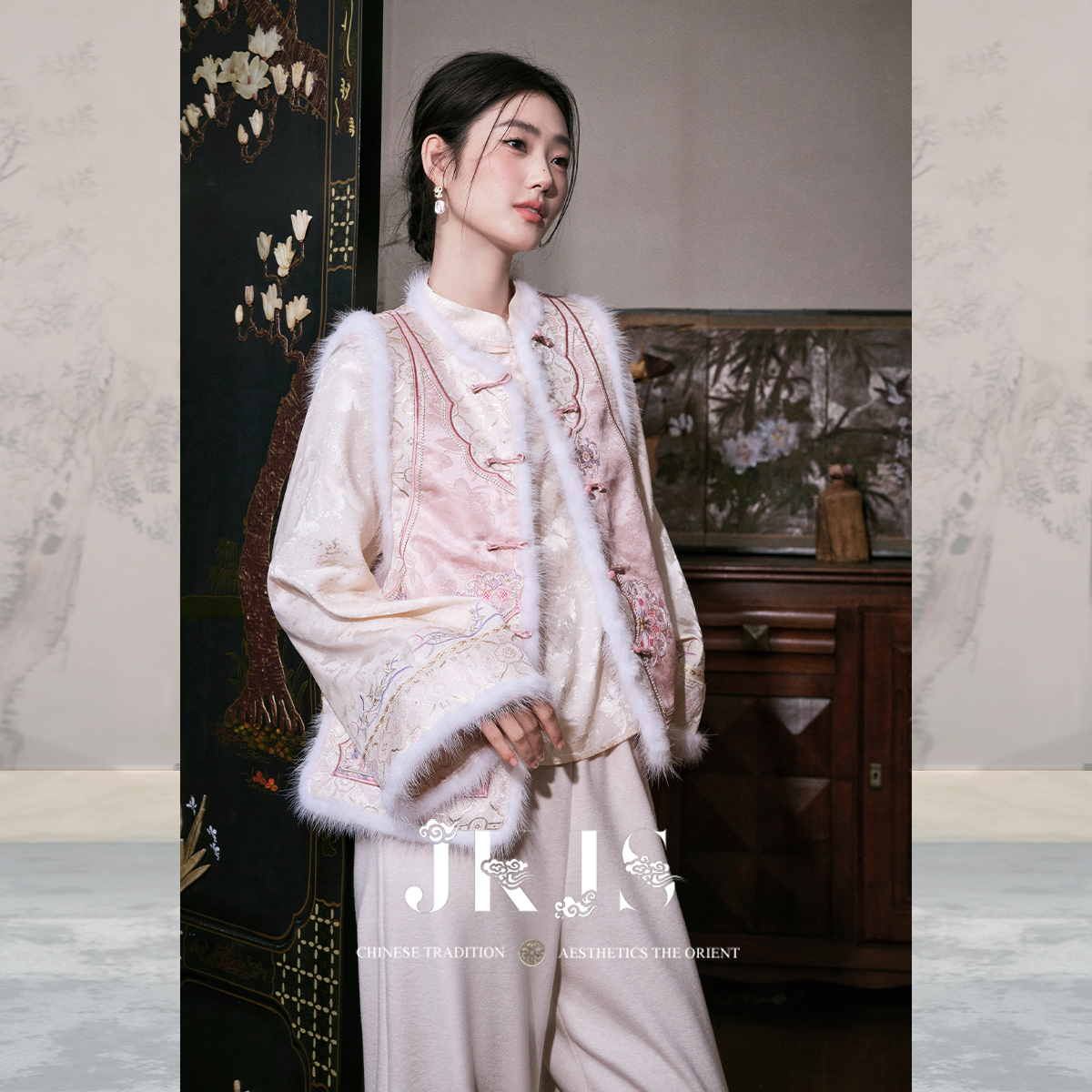 JKJS两面穿马甲女外穿冬夹棉