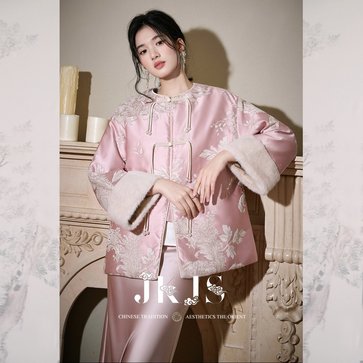 夹棉短款棉衣JKJS新中式