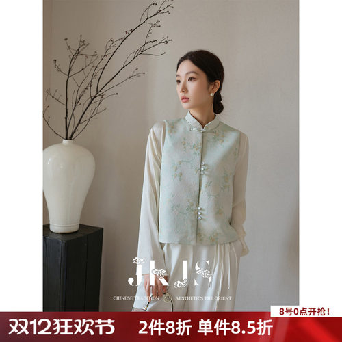 轻国风提花马甲JKJS【