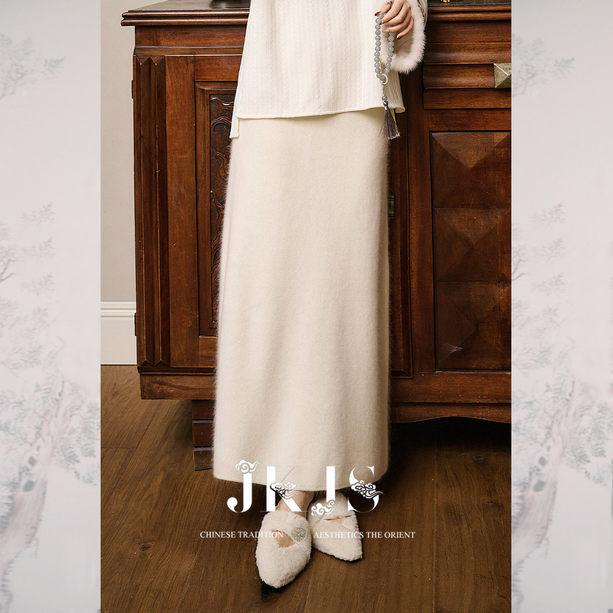 JKJS半身裙冬新款a字裙加厚