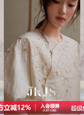 JKJS绣花衬衫宽松春夏