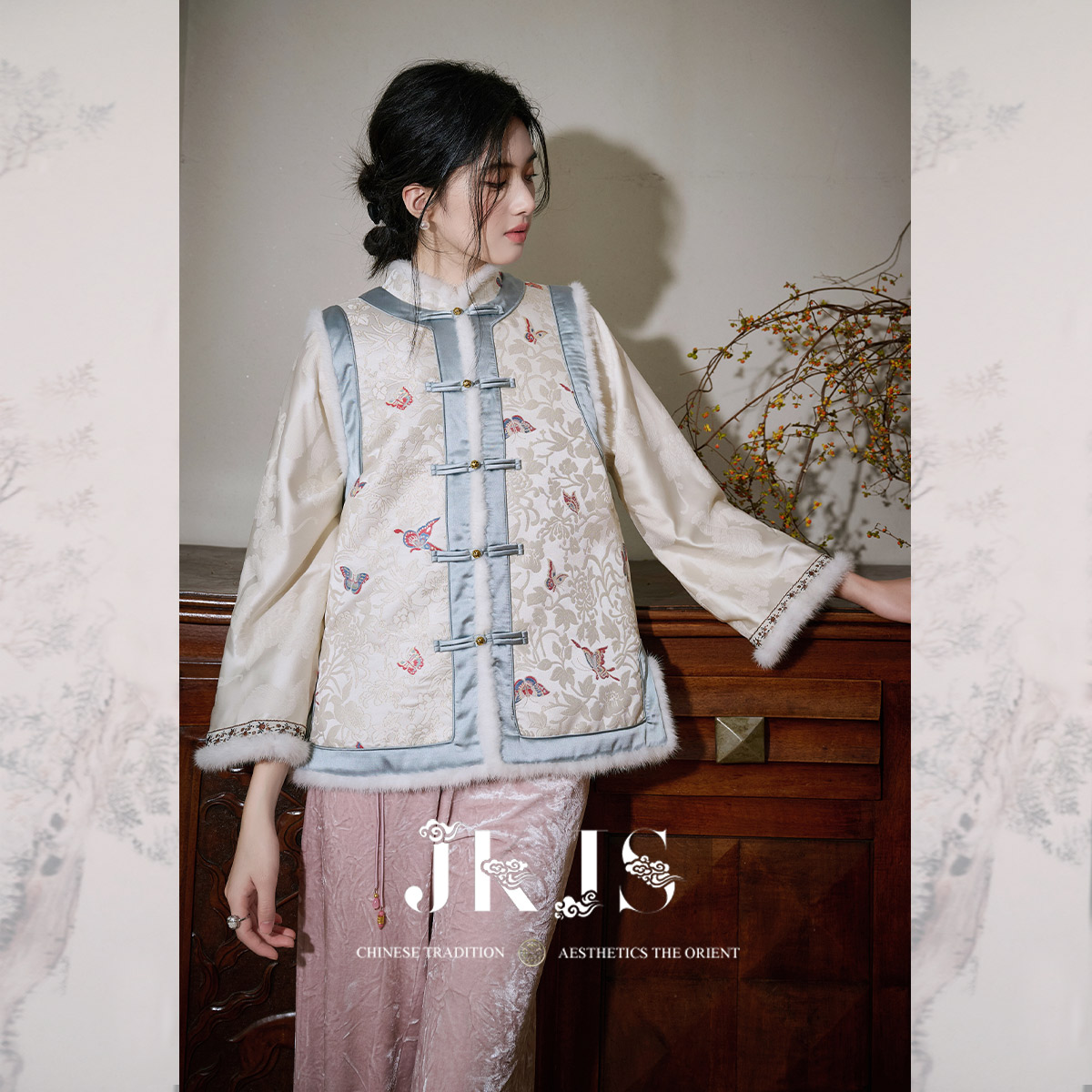 保暖马夹短款JKJS新中式