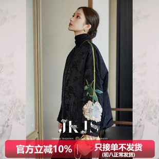JKJS新中式棉服女款冬季2025新款加厚保暖外套短款棉衣国风袄子