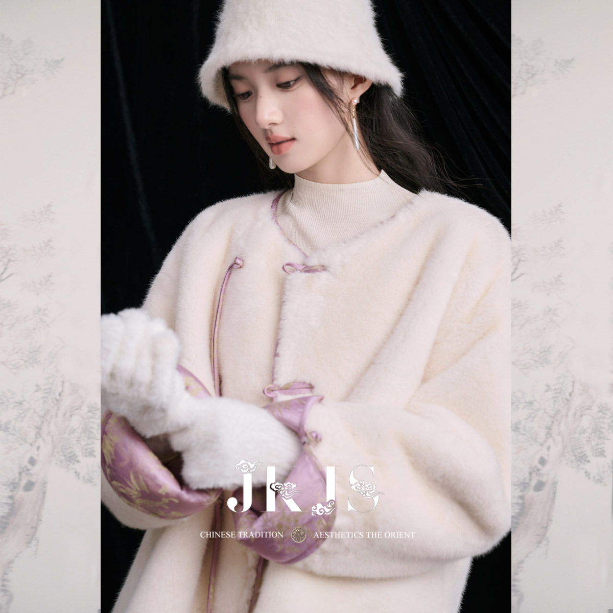 两面穿毛毛外套JKJS新中式