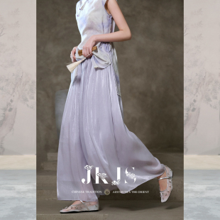 JKJS裤子女款夏薄款2026新款垂坠感高级感休闲裤松弛感阔腿裤