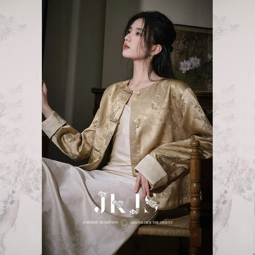 新中式女装短款短外套JKJS提花