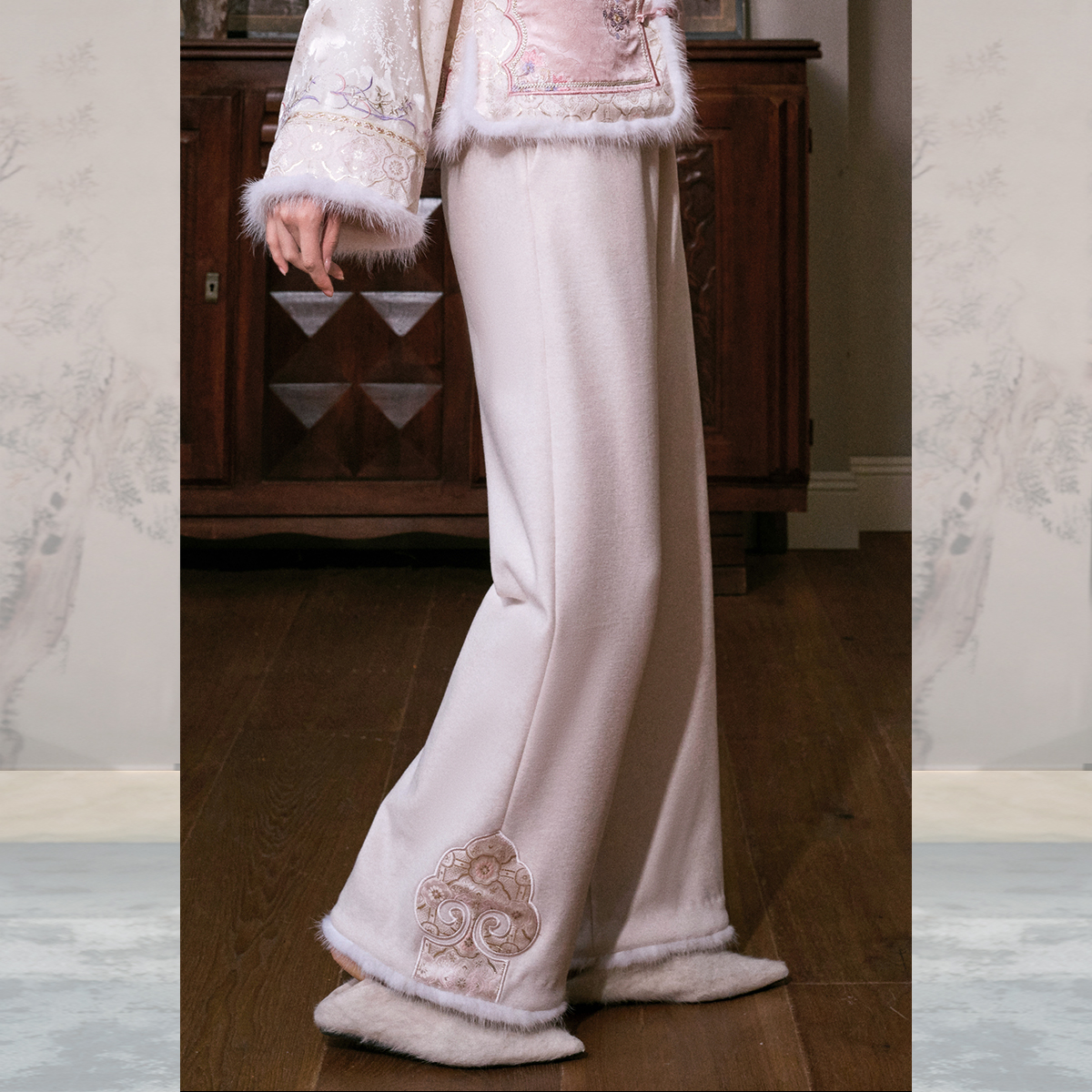 JKJS羊毛混纺针织休闲裤