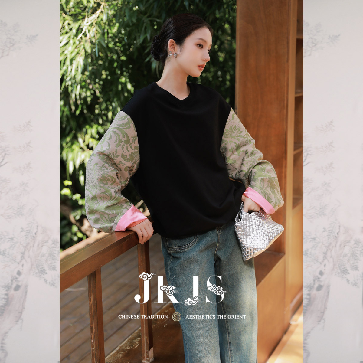 新中式拼接卫衣秋季国风