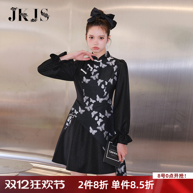 长袖秋装2021年国潮风改良旗袍