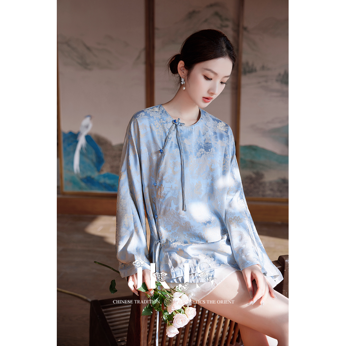 JKJS盘扣女衬衫高级感上衣