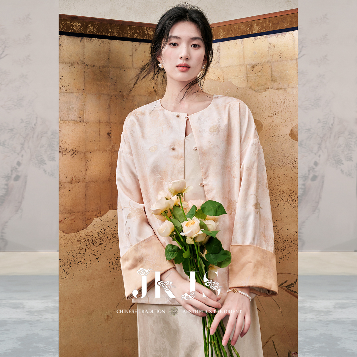 JKJS金丝提花新中式外套