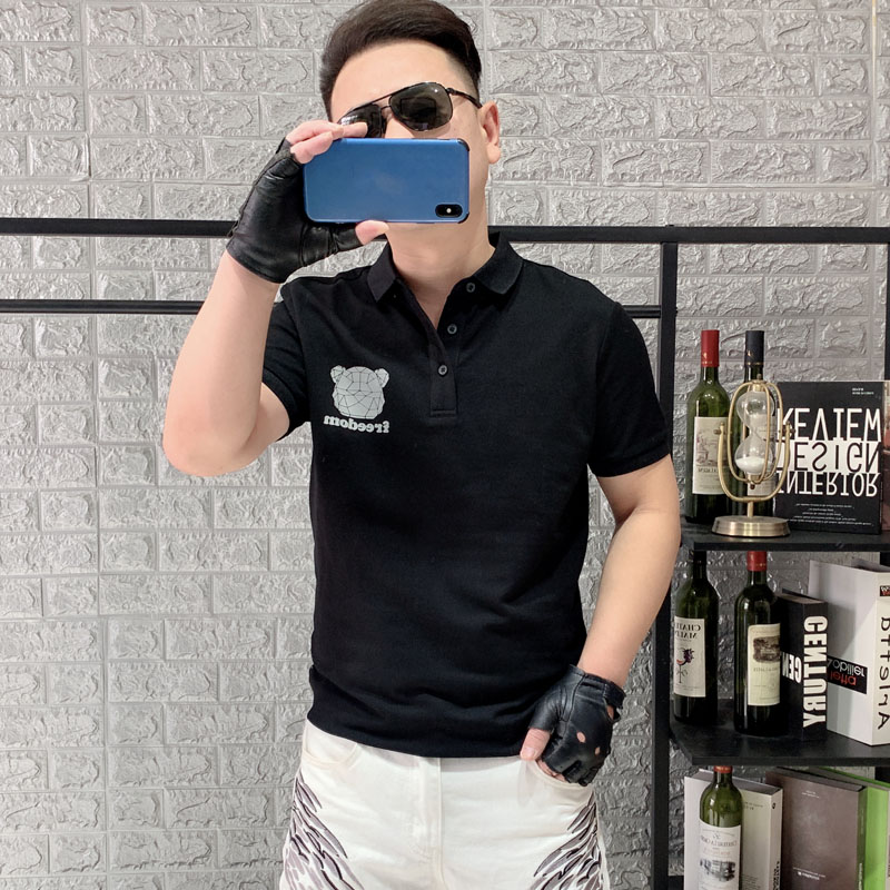 夏短袖日常时尚潮Polo衫个性高端