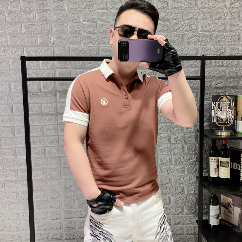 2025新款潮流短袖修身翻领Polo衫