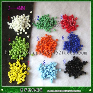 diy手工饰品材料散珠2 4MM十字绣流苏珠子服饰配珠仿瓷米珠8114