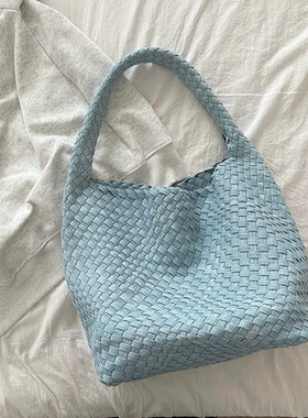 ROSSY BAG 扎染牛仔包大容量通勤水桶包托特包包女百搭休闲ins