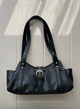 ROSSY BAG 小众柳钉腋下包 百搭复古单肩包包女手提休闲通勤韩版