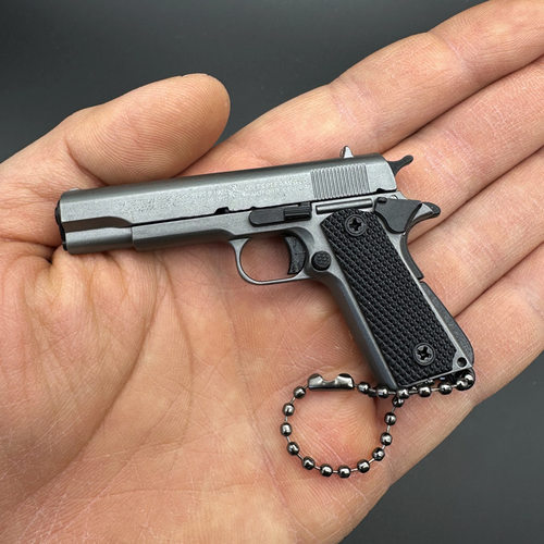 吃鸡绝地求生1911金属枪模型拆卸拼装回膛解压玩具钥匙扣挂件礼物